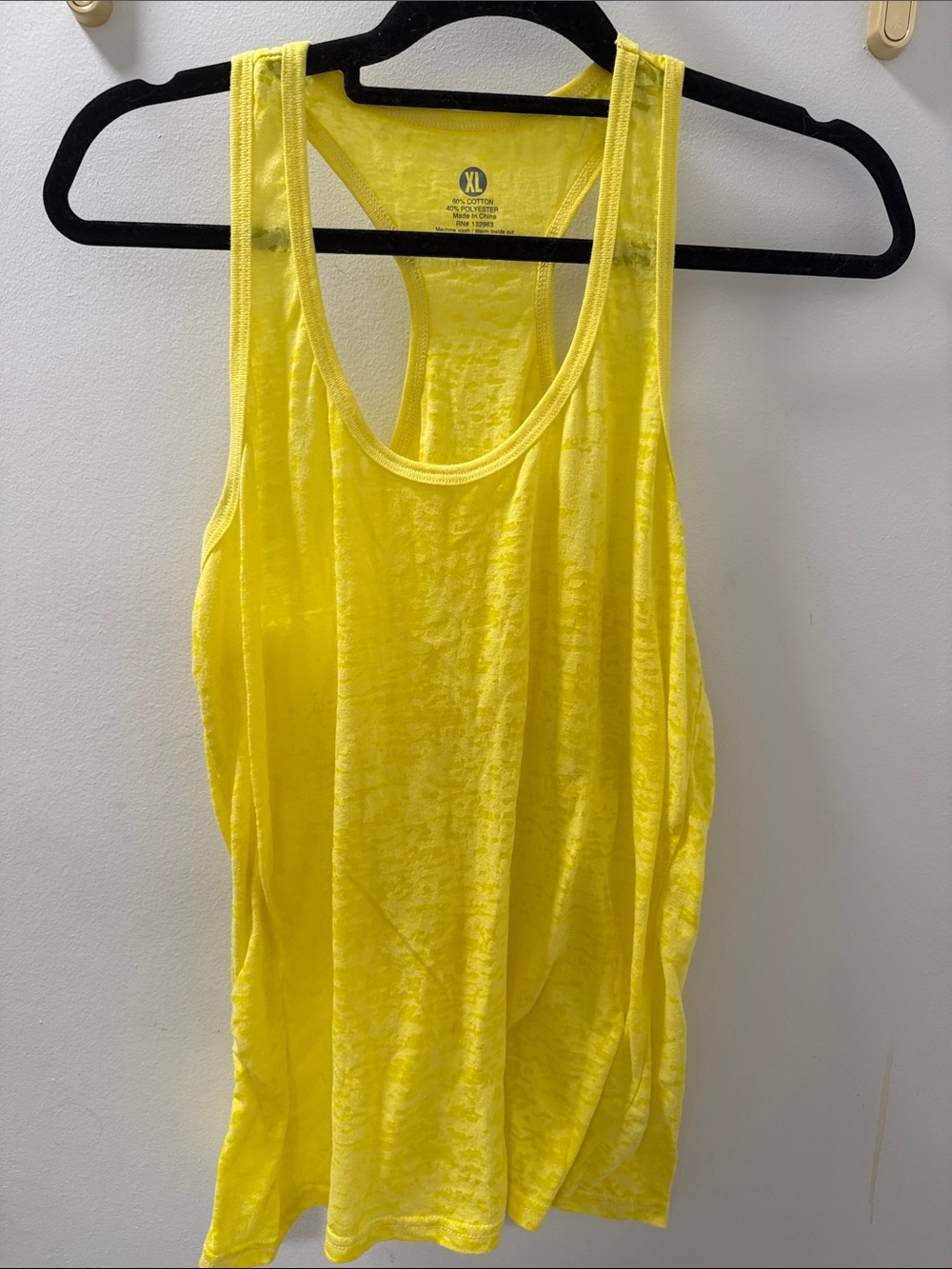Bright Yellow Women's Racerback Tank Top
